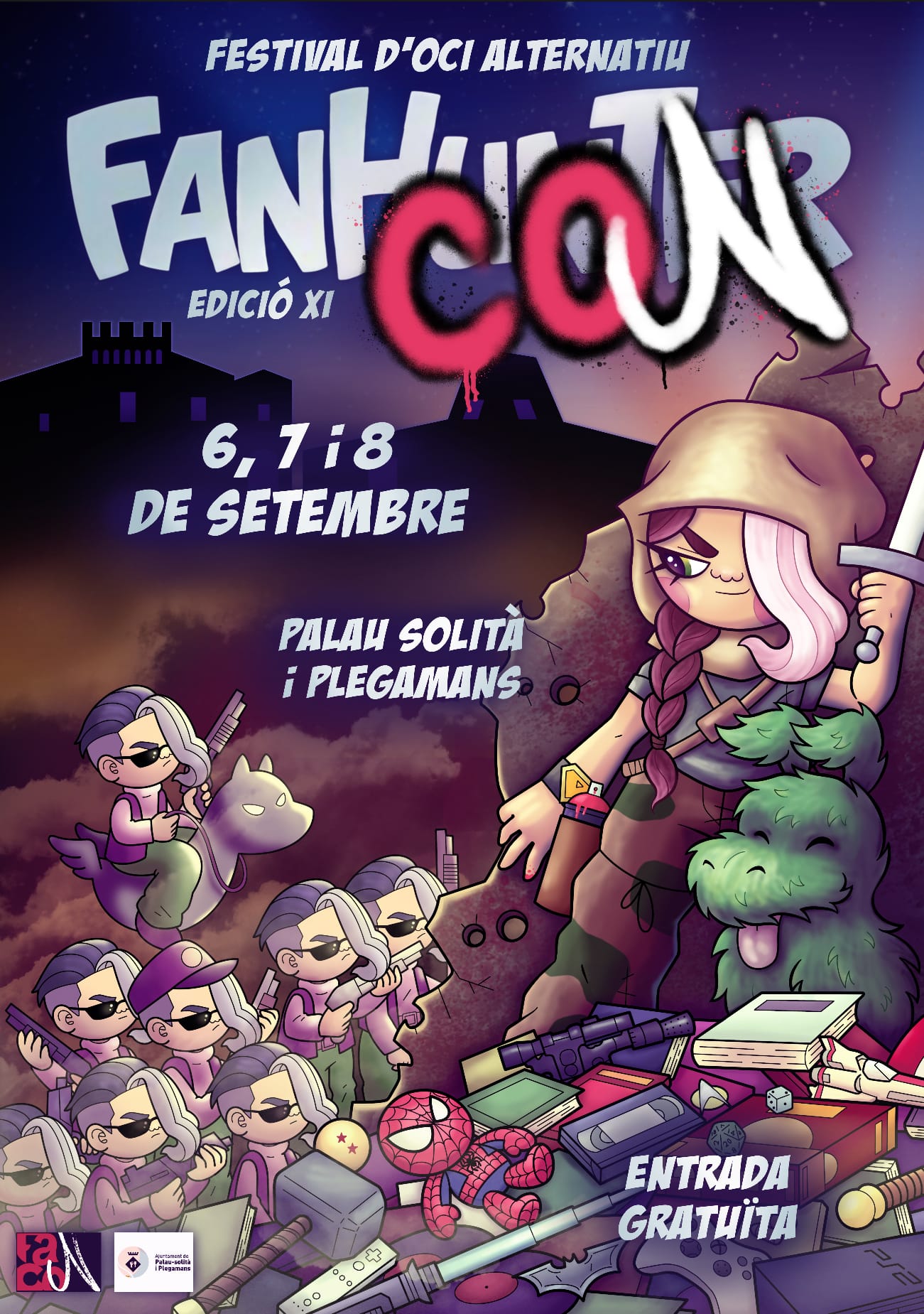 Cartel de Fancon 2024 amb il·lustracions de Fangirls